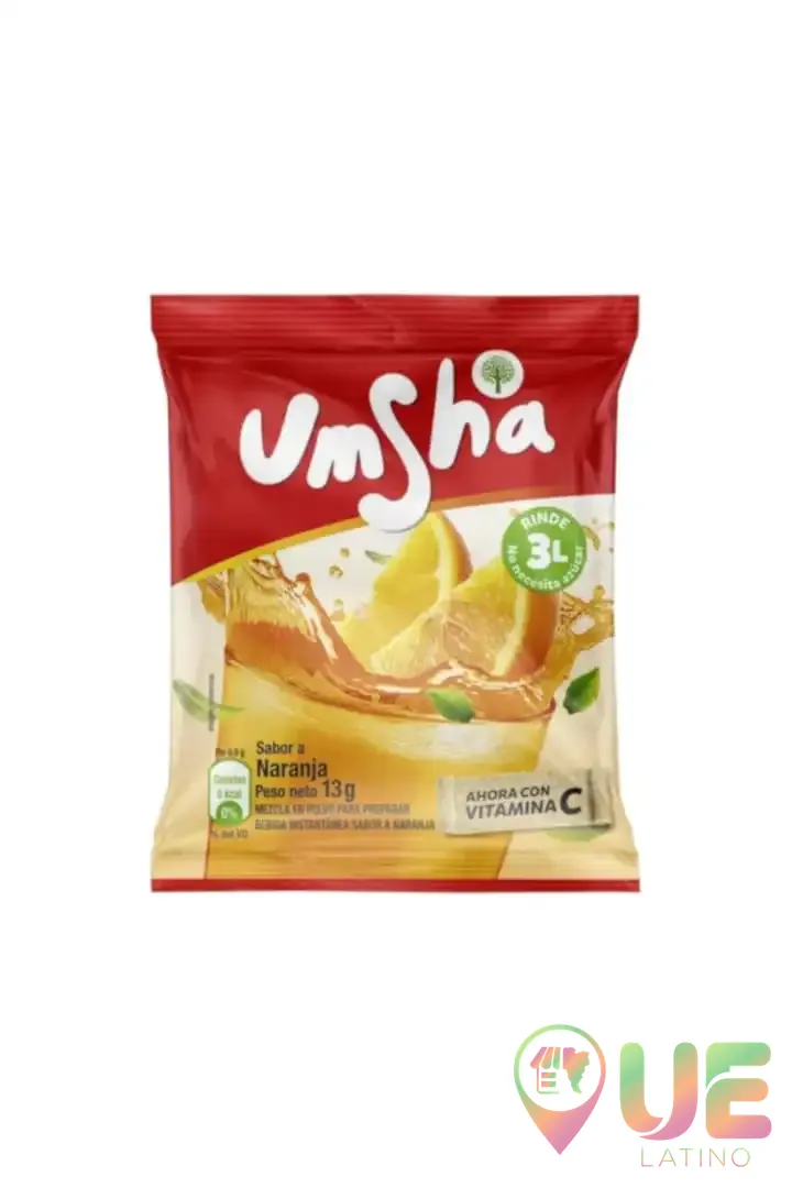 Préparation en poudre pour boisson instantanée saveur orange Umsha 13G