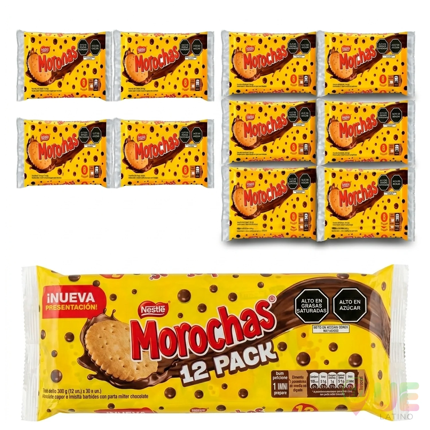 Morochas Multi Pack   - Biscotti alla Vaniglia Ricoperti di Cioccolato 30 g