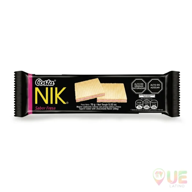 Snack Waffer Costa Nik al Gusto di Fragola 71g