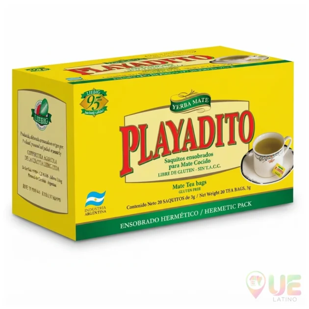 Yerba Mate Playadito en Saquitos – Mate Cocido Sin TACC (20 unidades)