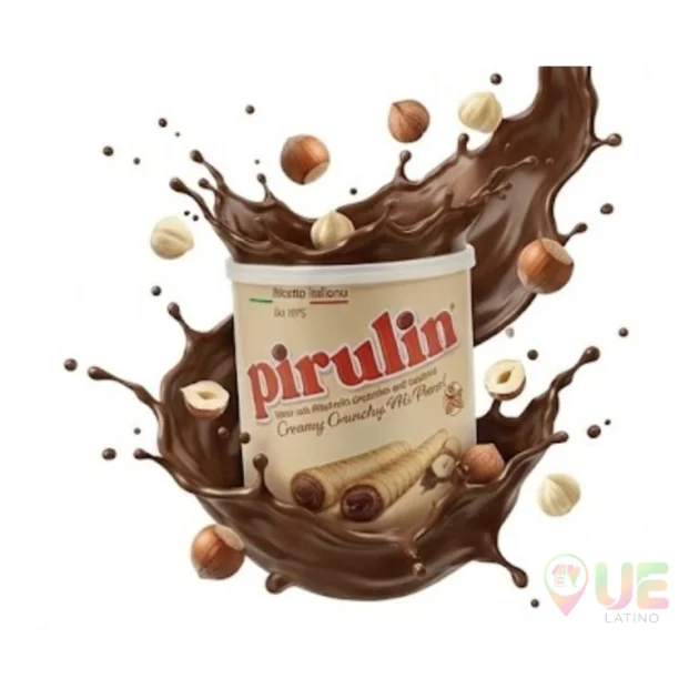 Pirulin - Cialda Sottilissima e Croccante con Cuore Cremoso di Cioccolato e Nocciole Perfetta per Caffè e Snack Veloce